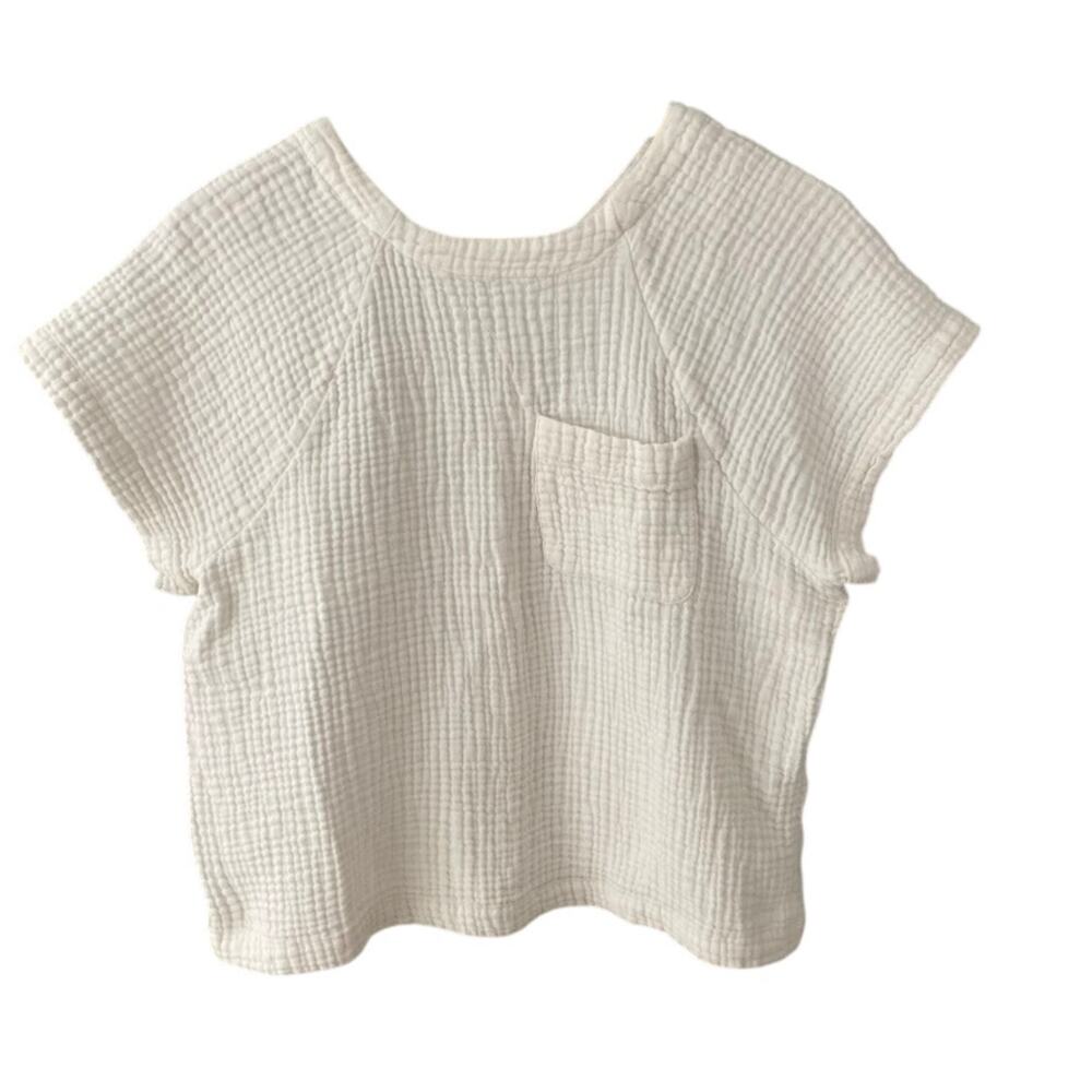 Madewell Lightspun Renwood Button-Back Top Lighthouse White Medium